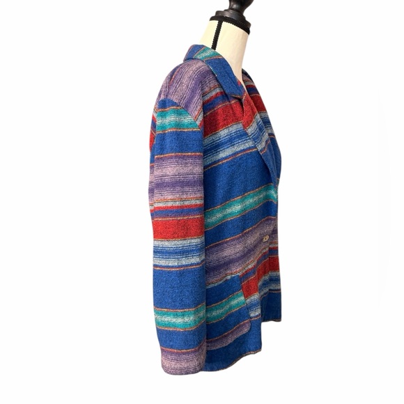 Vintage oversized blazer Colorful Striped - Picture 5 of 9
